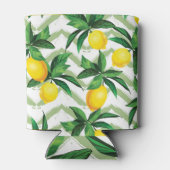 レモンジグザグ:ヴィンテージの手描きパターン。 缶クーラー (裏面)