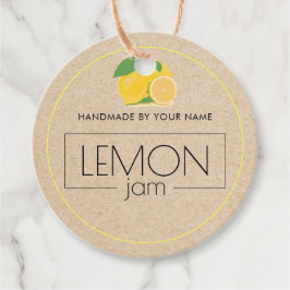 レモンジャムカスタム製品ラベルつるラベル フェイバータグ