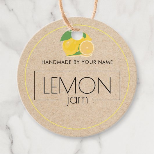 レモンジャムカスタム製品ラベルつるラベル フェイバータグ (正面)