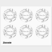 レモンジャムスケッチラモダンベル ラウンドシール (シート)