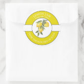 レモンジャムラベル ラウンドシール (バッグ)