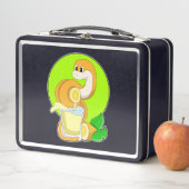 レモンジュースのグラスを持つヘビ メタルランチボックス (インサイチュ)