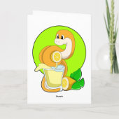 レモンジュースの入ったガラスの蛇 カード (裏面)