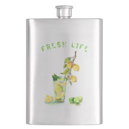 レモンジュースカッコいい飲み物フラスコの新鮮な生活 フラスク