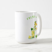 レモンジュース飲み物レモンマグ コーヒーマグカップ (正面右)