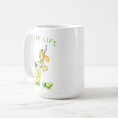 レモンジュース飲み物レモンマグ コーヒーマグカップ (正面左)