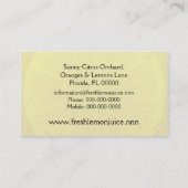 レモンジュース 名刺 (裏面)