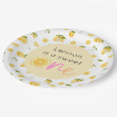 レモンスウィートワンバースデーパーティー ペーパープレート (アングル)