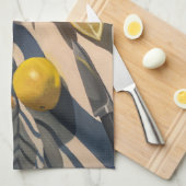 レモンスクイズキッチンタオル キッチンタオル (四つ折り)