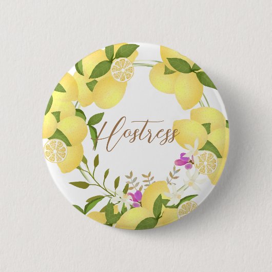 レモンスクイズホワイト 缶バッジ (正面)