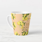 レモンスクイズ結婚ズアニバーサリーピーチ カフェラテマグ (左アングル)