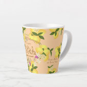 レモンスクイズ結婚ズアニバーサリーピーチ カフェラテマグ (右アングル)