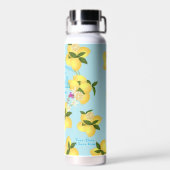 レモンスクイズ結婚ズアニバーサリーブルー ウォーターボトル (背面)