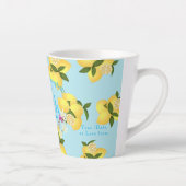 レモンスクイズ結婚ズアニバーサリーブルー カフェラテマグ (右)