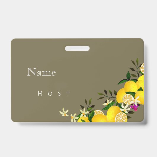 レモンスクイーズ記念日の名前 バッジ (正面)