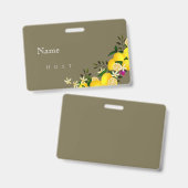 レモンスクイーズ記念日の名前 バッジ (正面＆裏面)