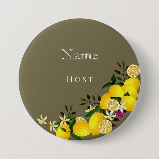 レモンスクイーズ記念日の名前 缶バッジ (正面)
