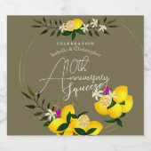 レモンスクイーズ記念日タペストリー スパークリングワインラベル (シングルラベル)