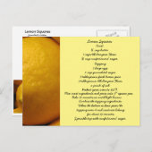 レモンスクウェアレシピはがき ポストカード (正面/裏面)