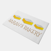 レモンスクエアバーペストリーデザートキッチンベーカリー ドアマット (アングル)