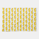 レモンスクエアバーペストリーデザートベイクセールイエロー キッチンタオル (横)