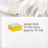 レモンスクエアバーペストリーデザートベイクセールベーカリー ラベル (インサイチュ)