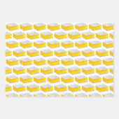 レモンスクエアブラウニーズトレイベイクッキーベイクセール ラッピングペーパーシート (正面)