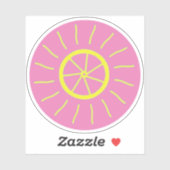 レモンステッカーLemon and Sunshineロゴ シール (シート)