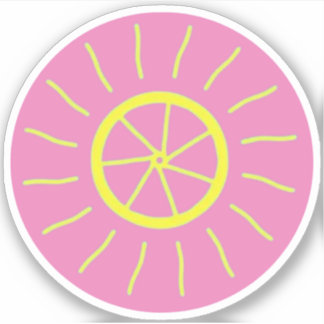 レモンステッカーLemon and Sunshineロゴ シール