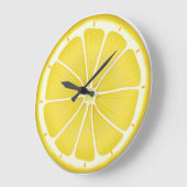 レモンスプラッシュ時間 ラージ壁時計 (傾斜)
