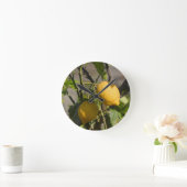 レモンスペインのグラフィックス ラウンド壁時計 (ホーム)