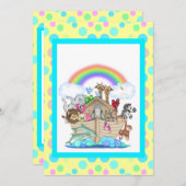 レモンスポットノアアークパーティの招待状 招待状 (正面/裏面)