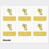 レモンスモールビジネスラベル スクエアシール (シート)