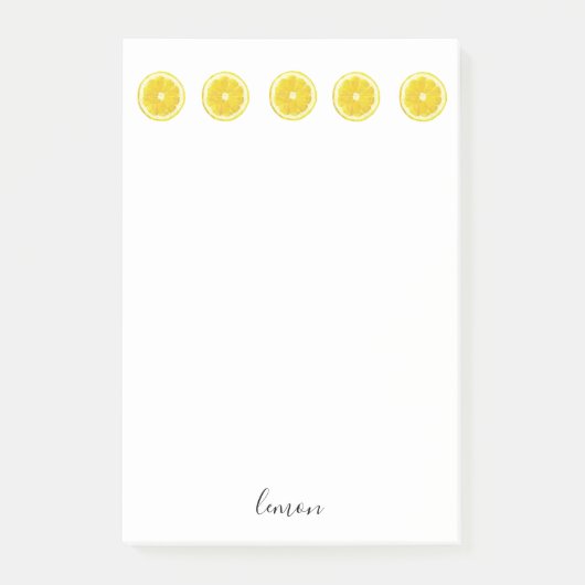 レモンスライスそれを貼るステッカーのノート。 ポストイット (正面)