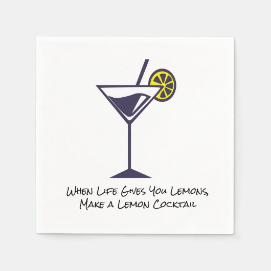レモンスライスとカクテルナプキン スタンダードカクテルナプキン (正面)