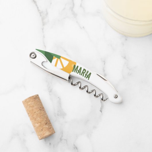 レモンスライスと葉モノグラム ソムリエナイフ (正面)