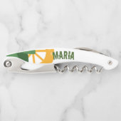 レモンスライスと葉モノグラム ソムリエナイフ (正面)