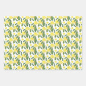 レモンスライスウォーターカラーアート ラッピングペーパーシート (正面2)