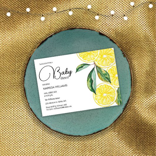 レモンスライスウォーターカラーイラストレーション シーズンカード