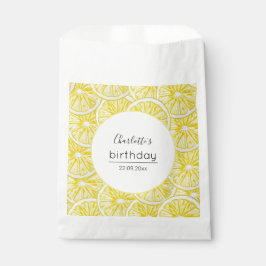 レモンスライスウォーターカラーパターン フェイバーバッグ