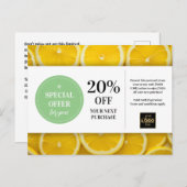 レモンスライスカスタムクーポン ポストカード (正面/裏面)