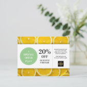 レモンスライスカスタムクーポン ポストカード (スタンド正面)