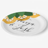 レモンスライスカントリーモダンウェディング ペーパープレート (アングル)