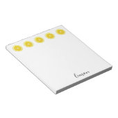 レモンスライスジオメトリックデザイン ノートパッド (アングル)