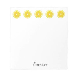 レモンスライスジオメトリックデザイン ノートパッド