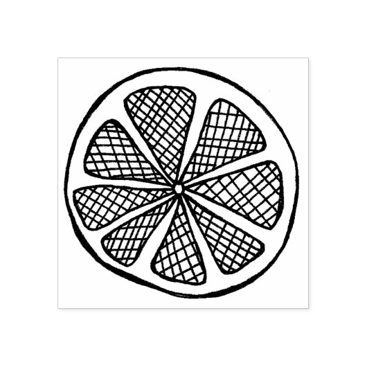 レモンスライススタンプ ラバースタンプ (インプリント)