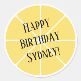 レモンスライスステッカー ラウンドシール