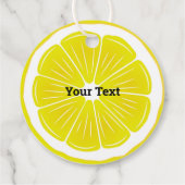 レモンスライスデザイン優先カードメッセージカード フェイバータグ (裏面)