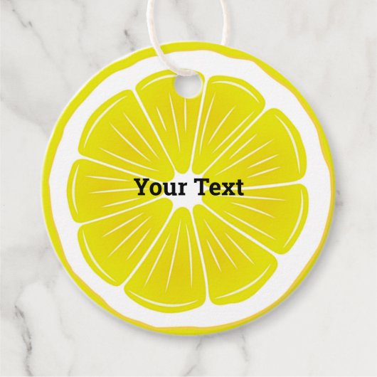 レモンスライスデザイン優先カードメッセージカード フェイバータグ (正面)