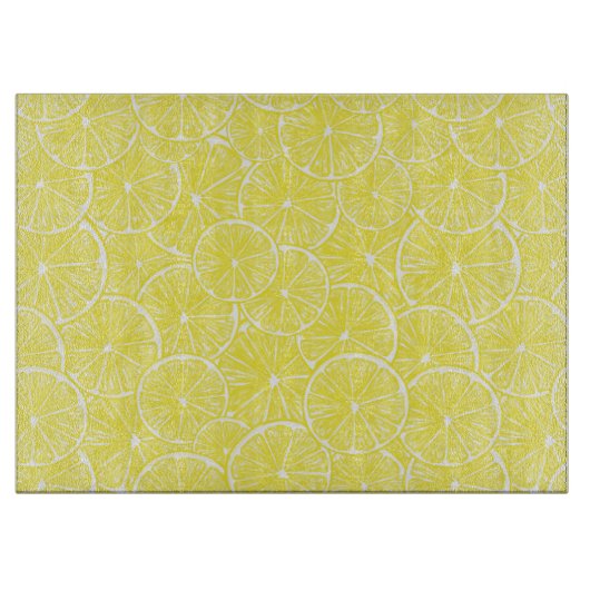 レモンスライスパターンデザイン カッティングボード (正面)